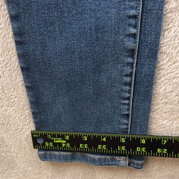 Guess Womens Jeans Size 29 Ankle Mid Rise Skinny Sarah Fit Blue Denim Distressed - Picture 9 of 16